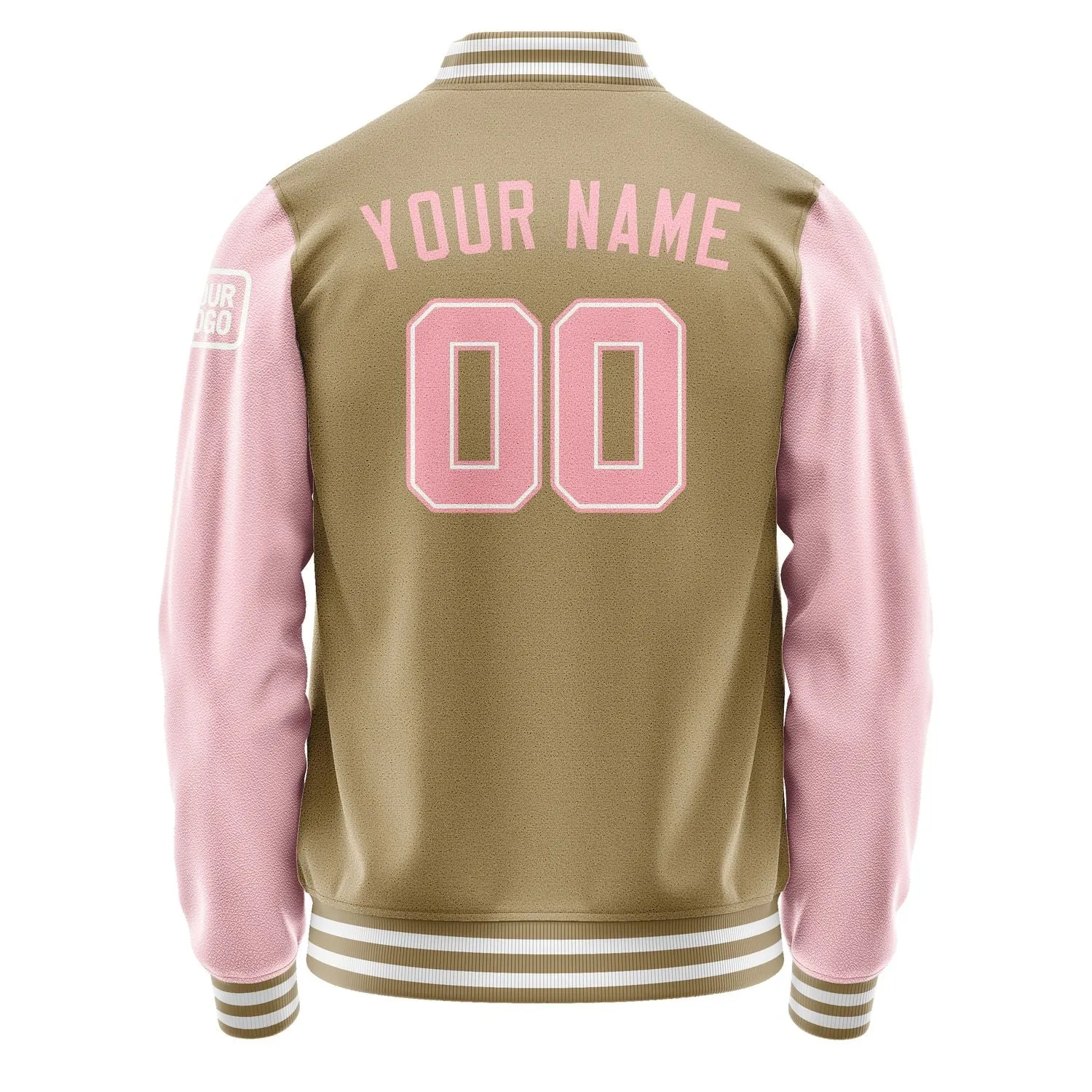 Custom Light Khaki Light Pink Jacket sold by Tailorly product image thumbnail 3