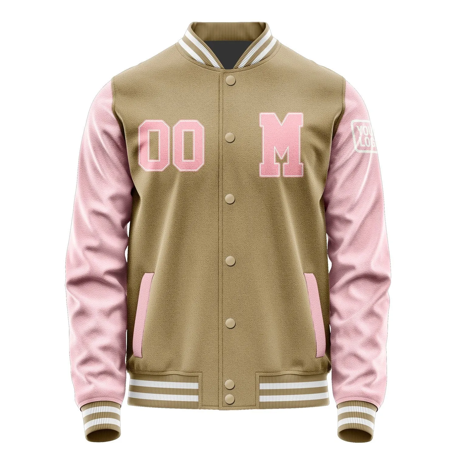 Custom Light Khaki Light Pink Jacket sold by Tailorly product image thumbnail 4