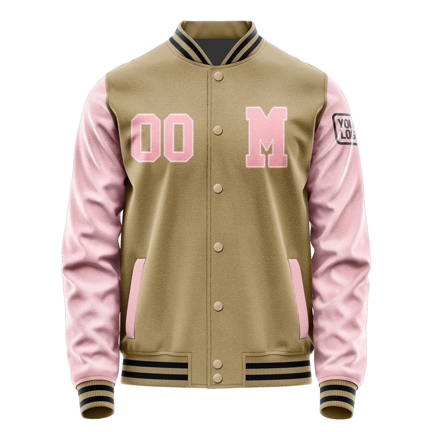 Custom Light Khaki Light Pink Jacket sold by Tailorly product image thumbnail 4