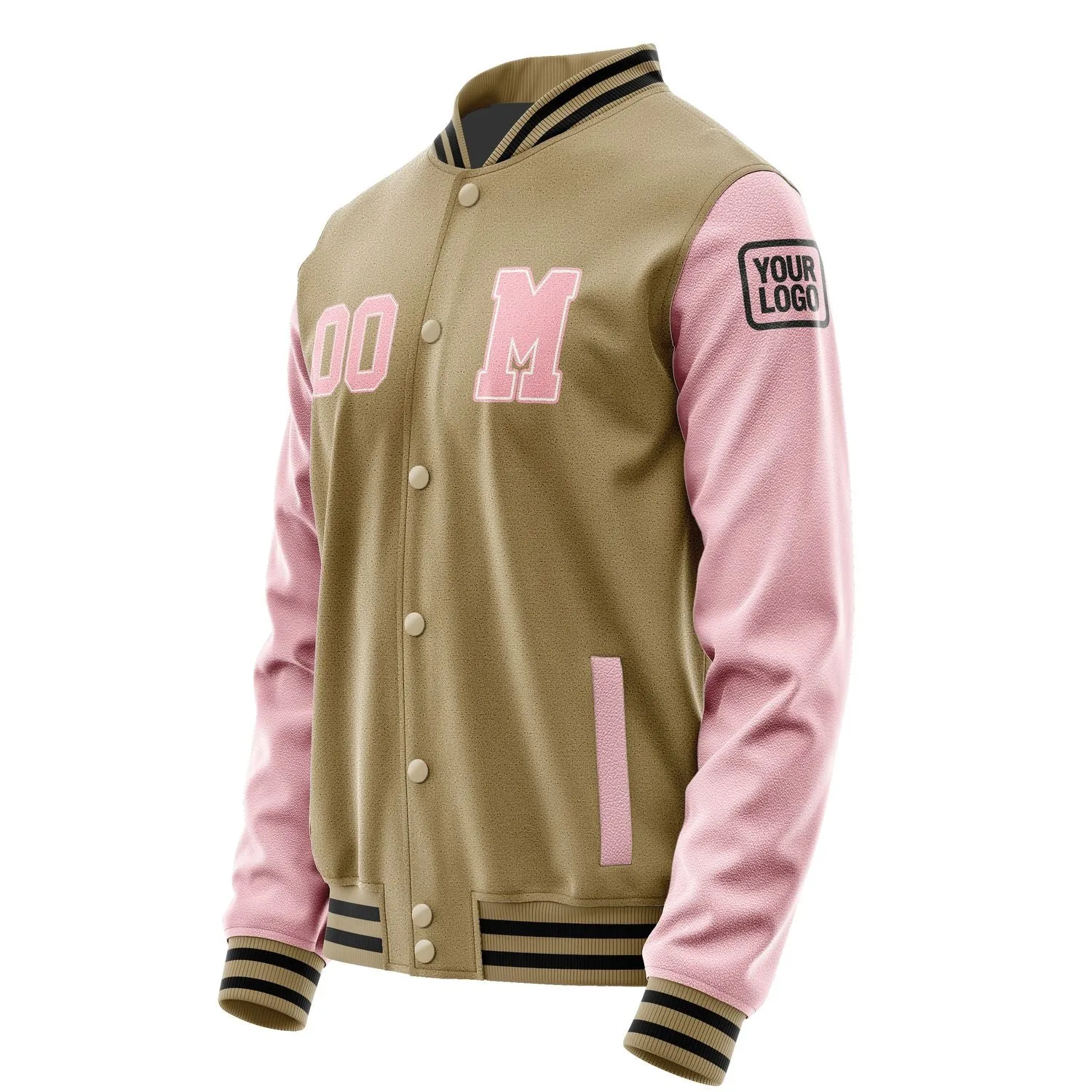 Custom Light Khaki Light Pink Jacket sold by Tailorly product image thumbnail 2