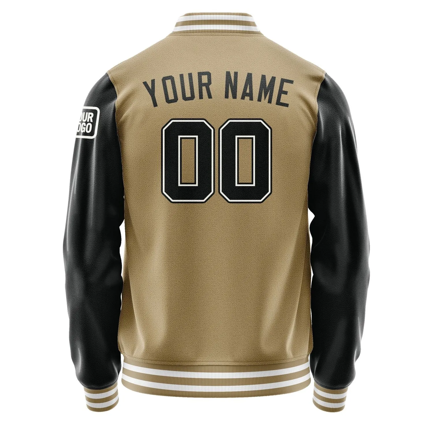 Custom Light Khaki Black Jacket sold by Tailorly product image thumbnail 3