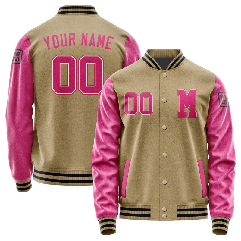 Custom Light Khaki Pink Jacket sold by Tailorly