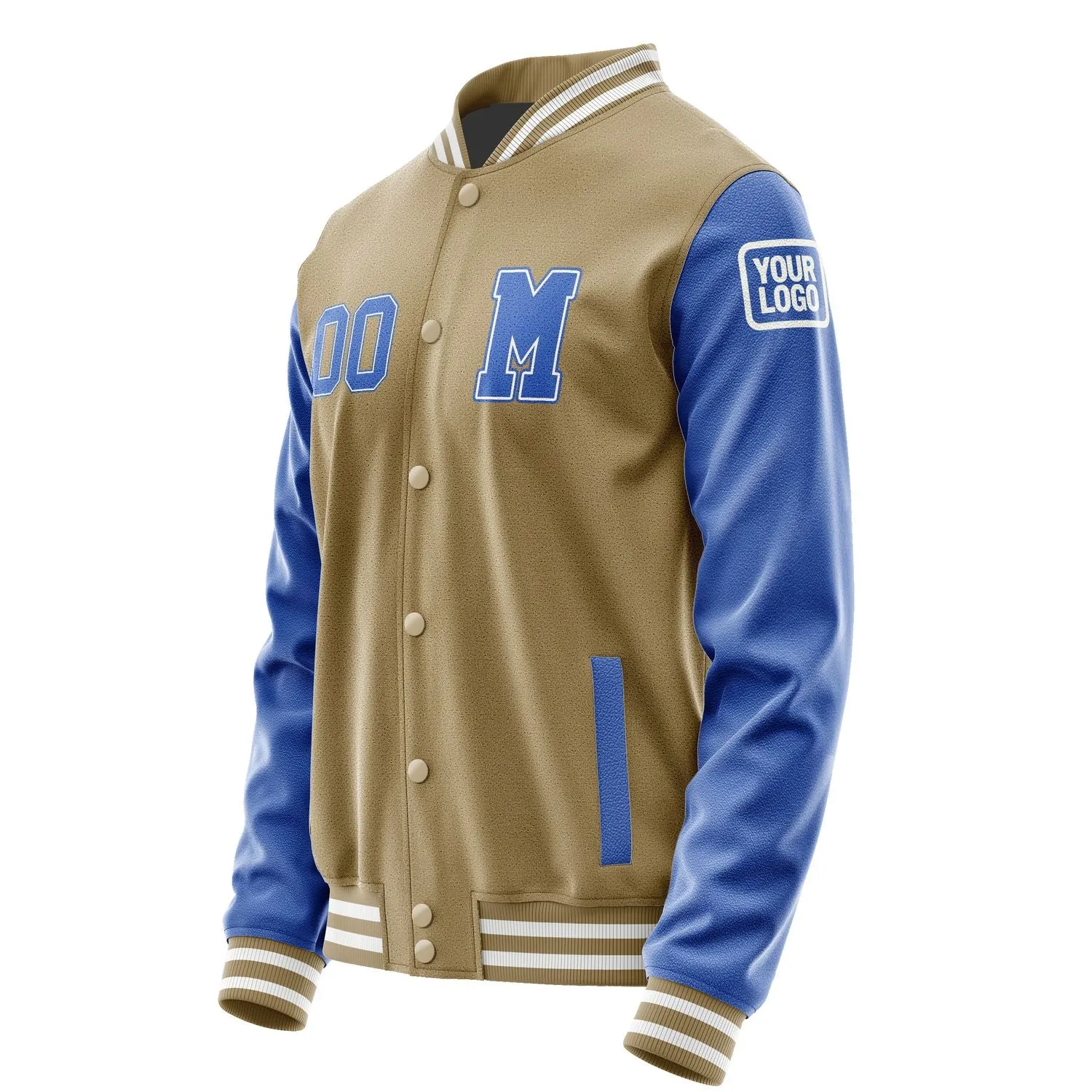 Custom Light Khaki Sky Blue Jacket sold by Tailorly product image thumbnail 2