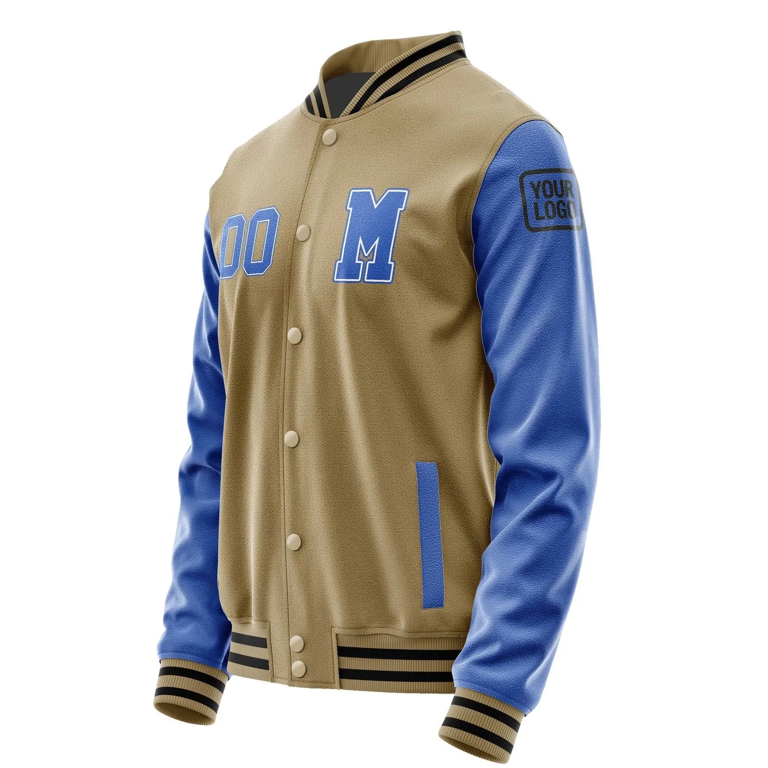 Custom Light Khaki Sky Blue Jacket sold by Tailorly product image thumbnail 2