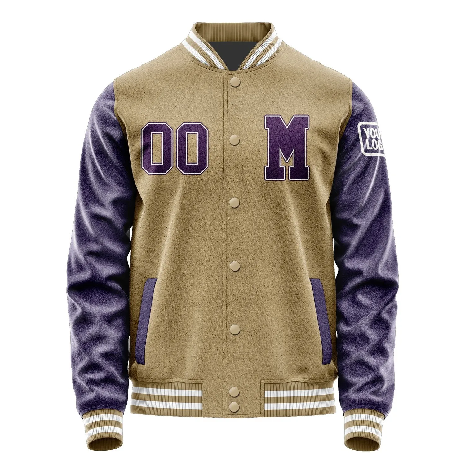 Custom Light Khaki Purple Jacket sold by Tailorly product image thumbnail 4