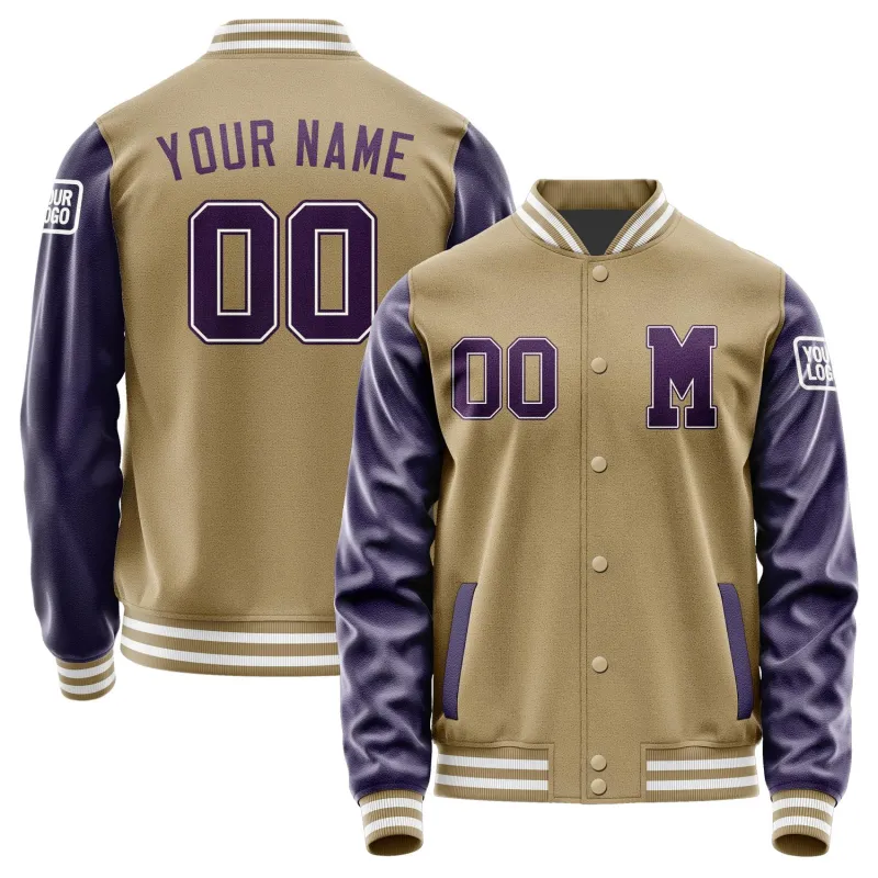 Custom Light Khaki Purple Jacket sold by Tailorly