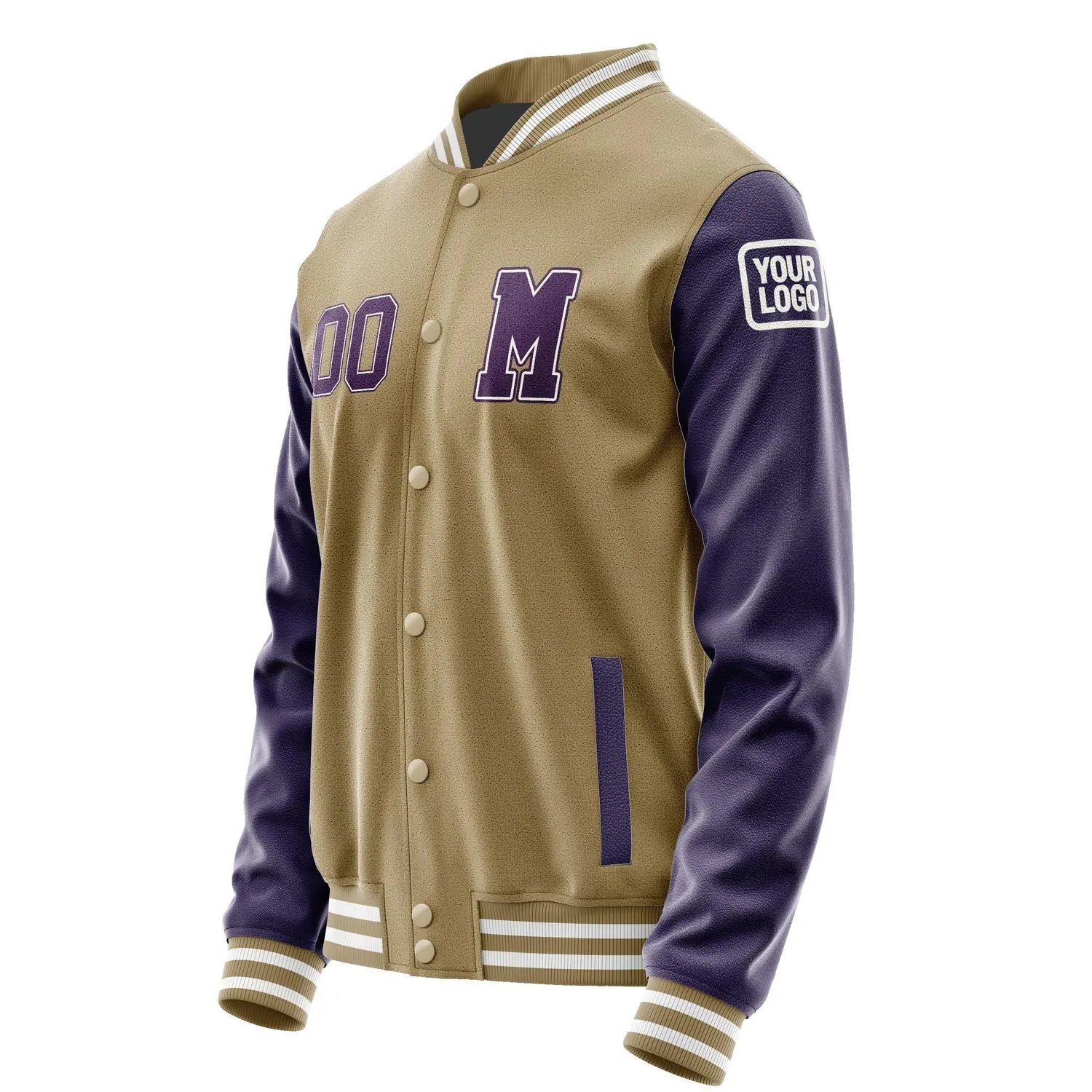 Custom Light Khaki Purple Jacket sold by Tailorly product image thumbnail 2