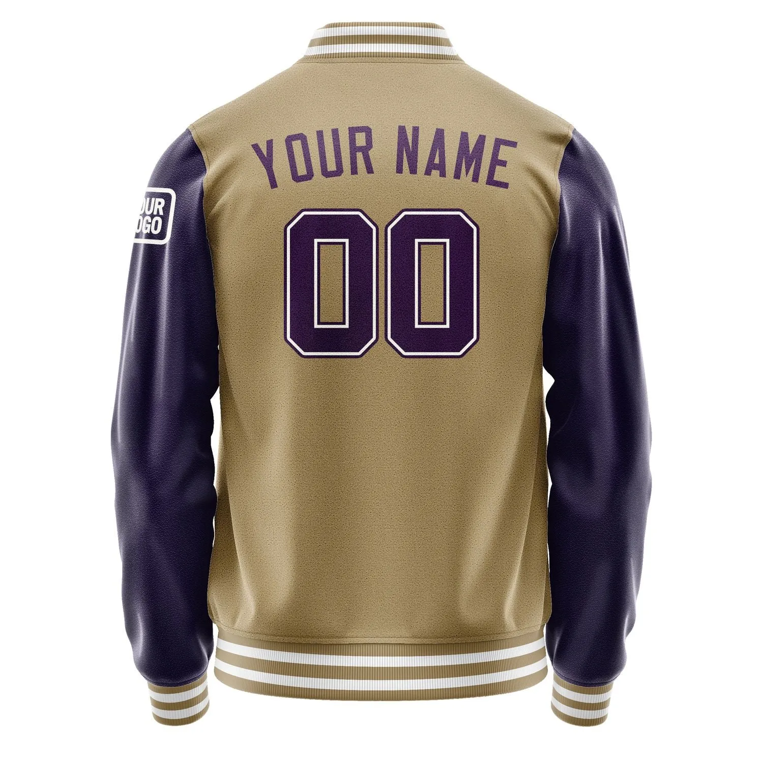 Custom Light Khaki Purple Jacket sold by Tailorly product image thumbnail 3