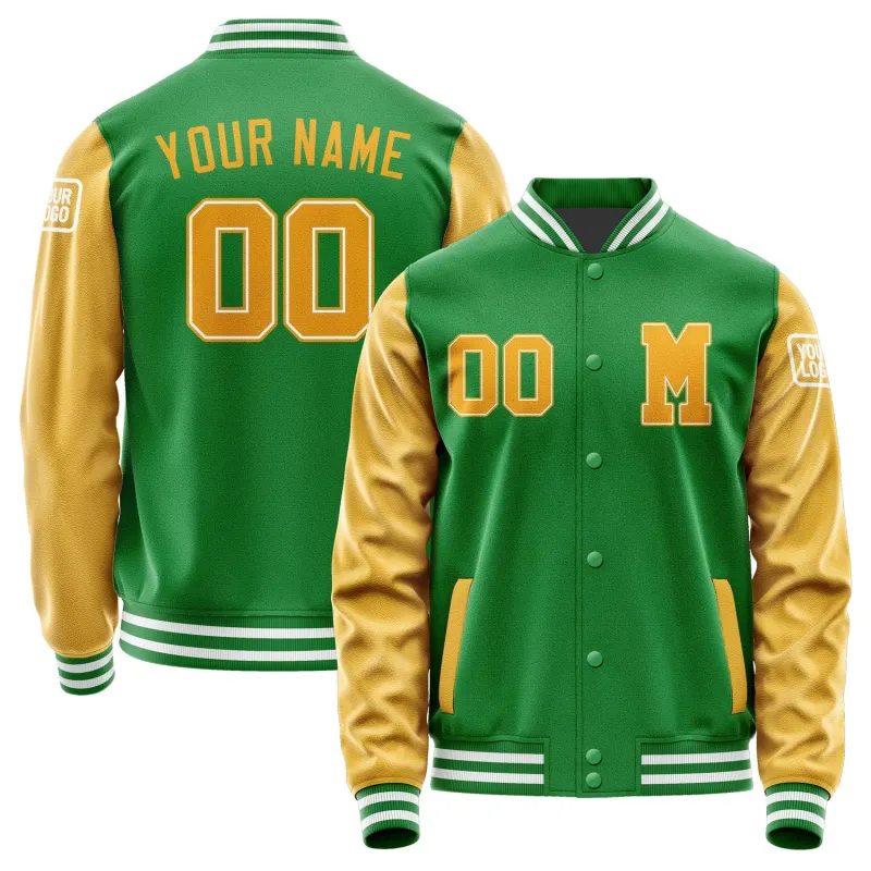 Custom Emerald Green Yellow Jacket sold by Tailorly