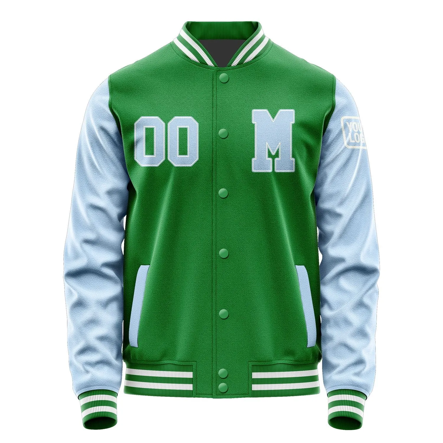 Custom Emerald Green Light Blue Jacket sold by Tailorly product image thumbnail 4