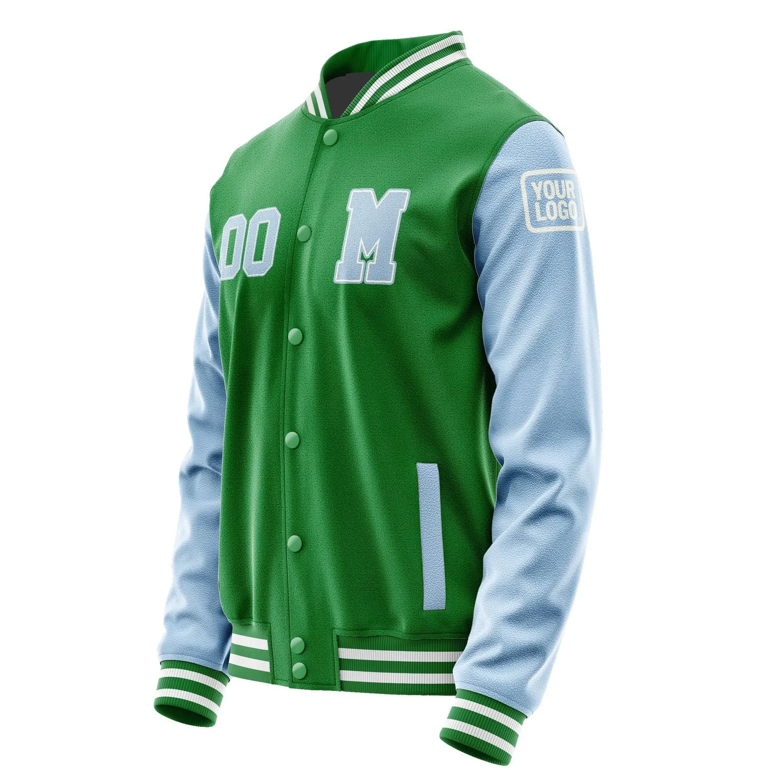 Custom Emerald Green Light Blue Jacket sold by Tailorly product image thumbnail 2