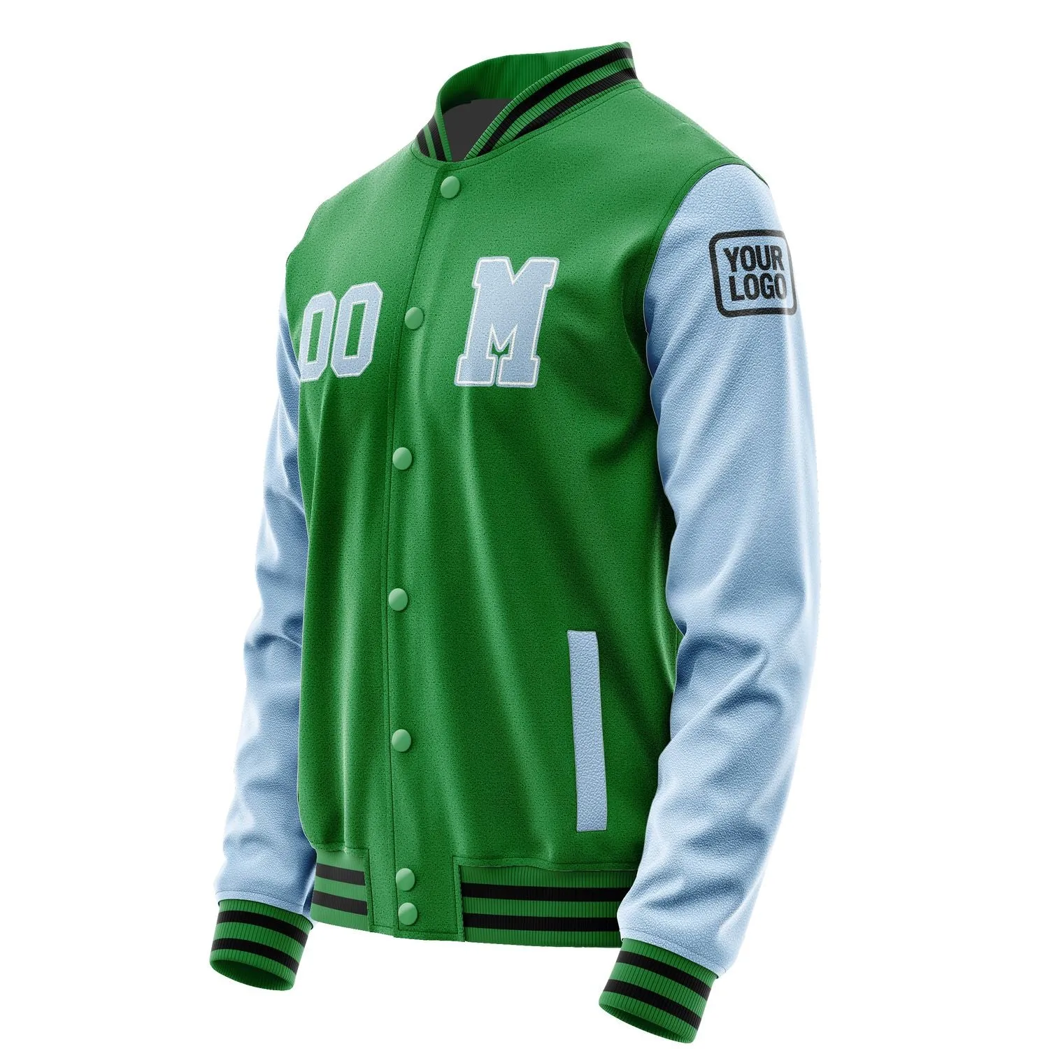 Custom Emerald Green Light Blue Jacket sold by Tailorly product image thumbnail 2