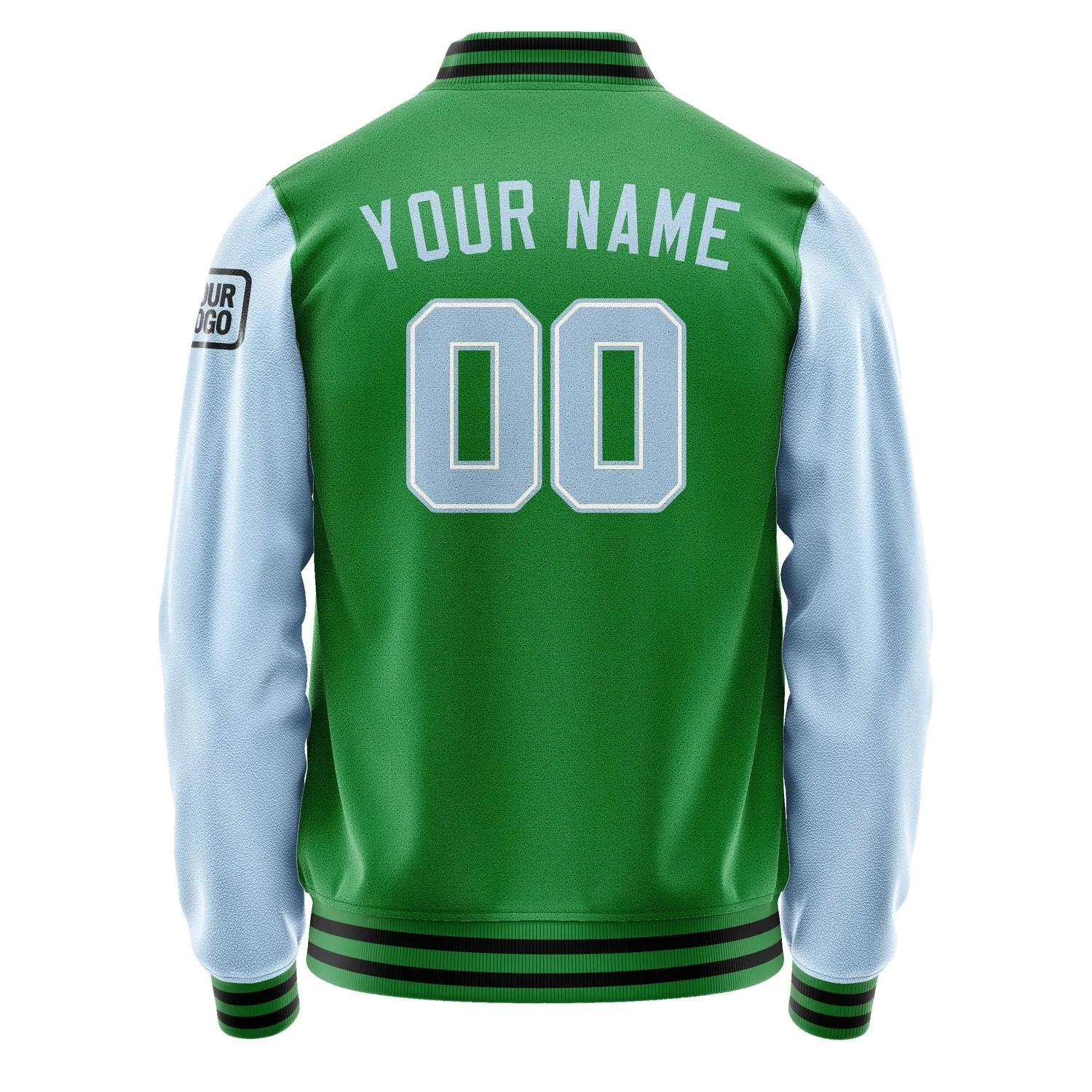 Custom Emerald Green Light Blue Jacket sold by Tailorly product image thumbnail 3