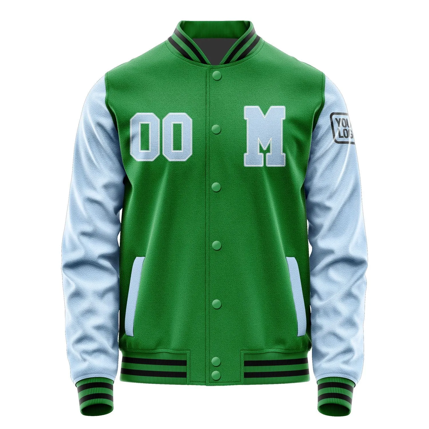Custom Emerald Green Light Blue Jacket sold by Tailorly product image thumbnail 4