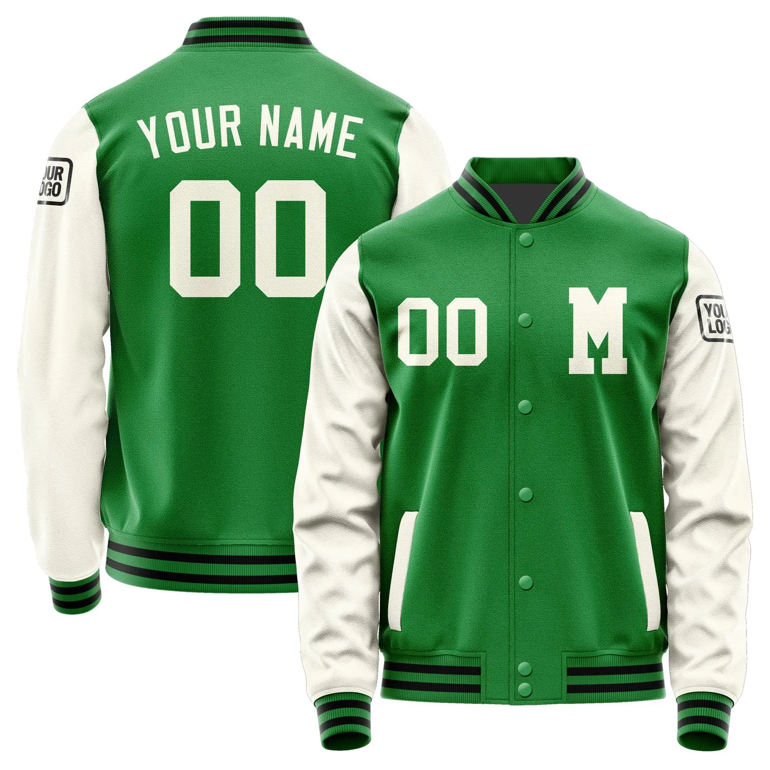 Custom Emerald Green Cream Jacket sold by Tailorly