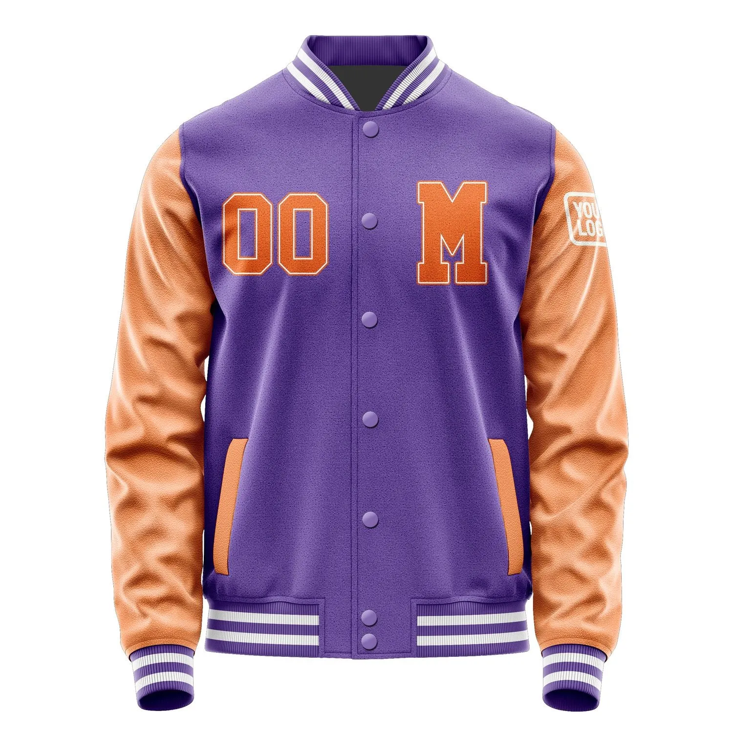 Custom Light Purple Orange Jacket sold by Tailorly product image thumbnail 4
