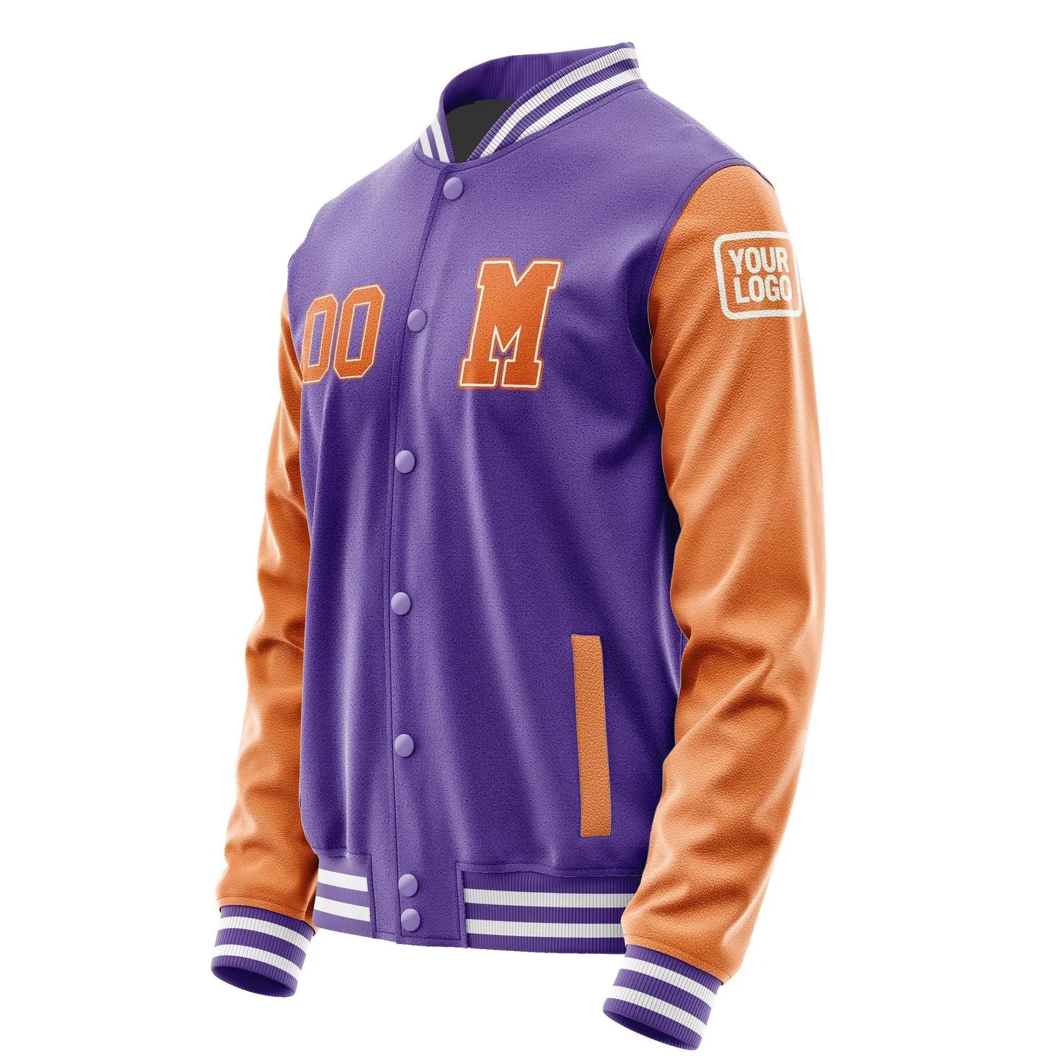 Custom Light Purple Orange Jacket sold by Tailorly product image thumbnail 2