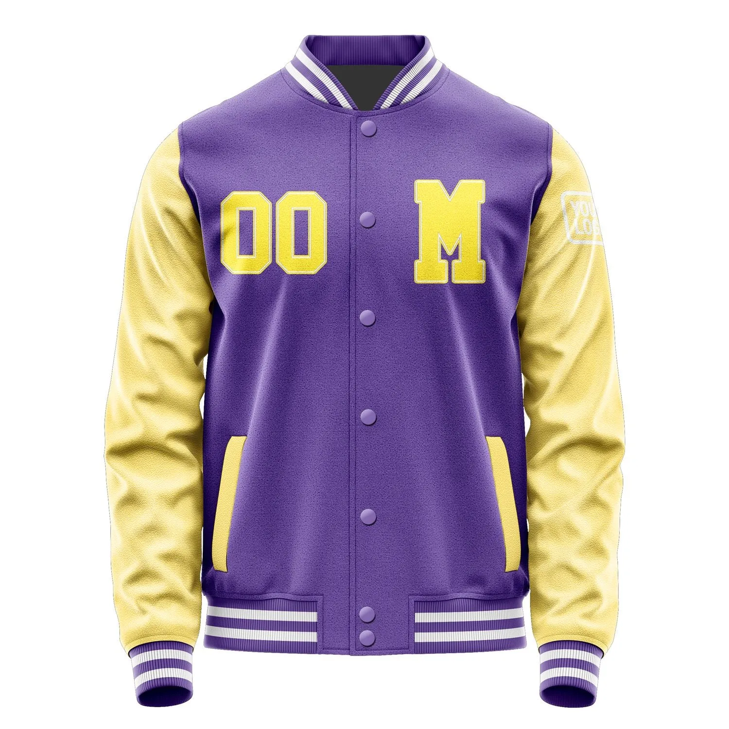 Custom Light Purple Light Yellow Jacket sold by Tailorly product image thumbnail 4