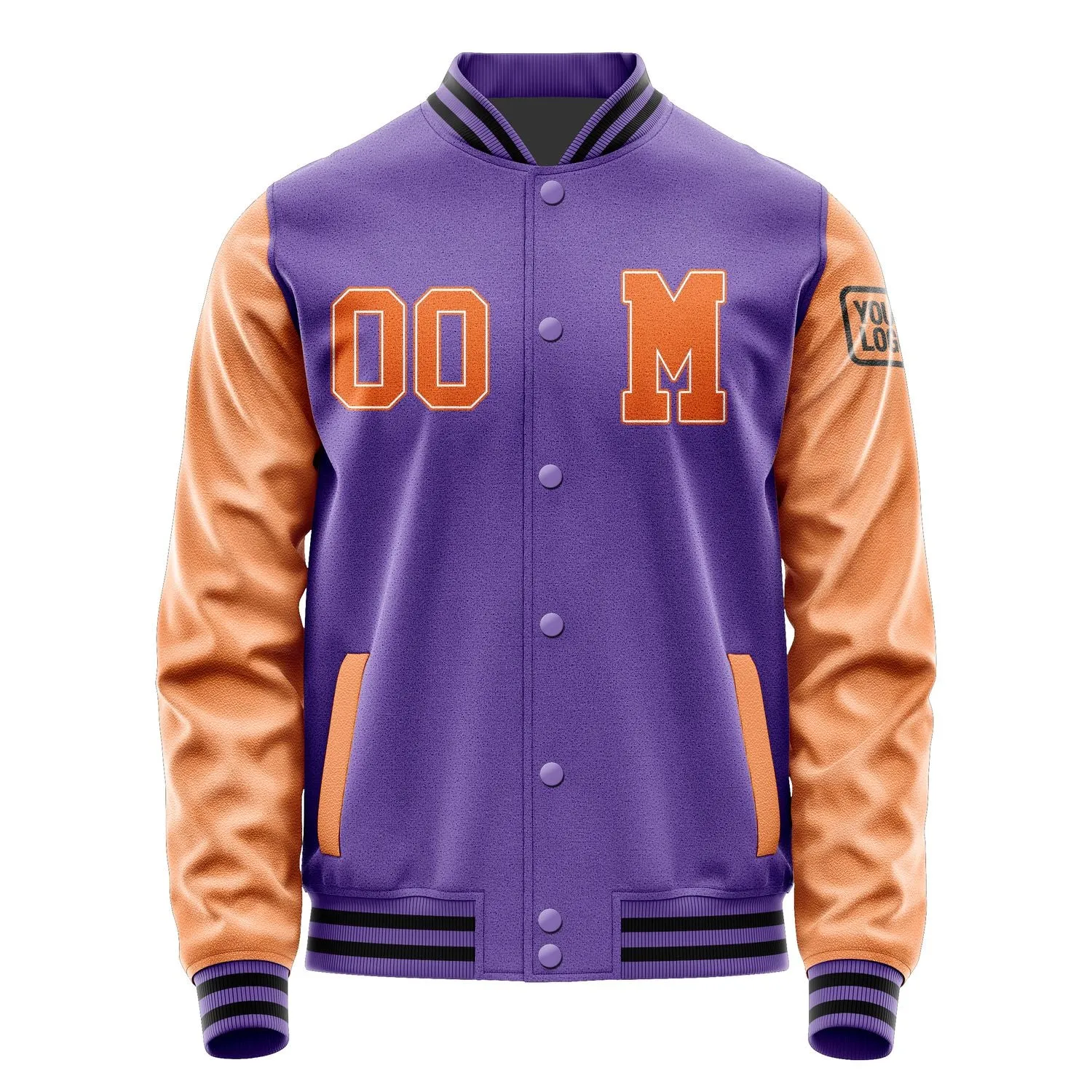 Custom Light Purple Orange Jacket sold by Tailorly product image thumbnail 4