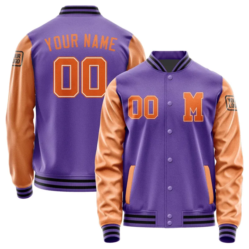 Custom Light Purple Orange Jacket sold by Tailorly