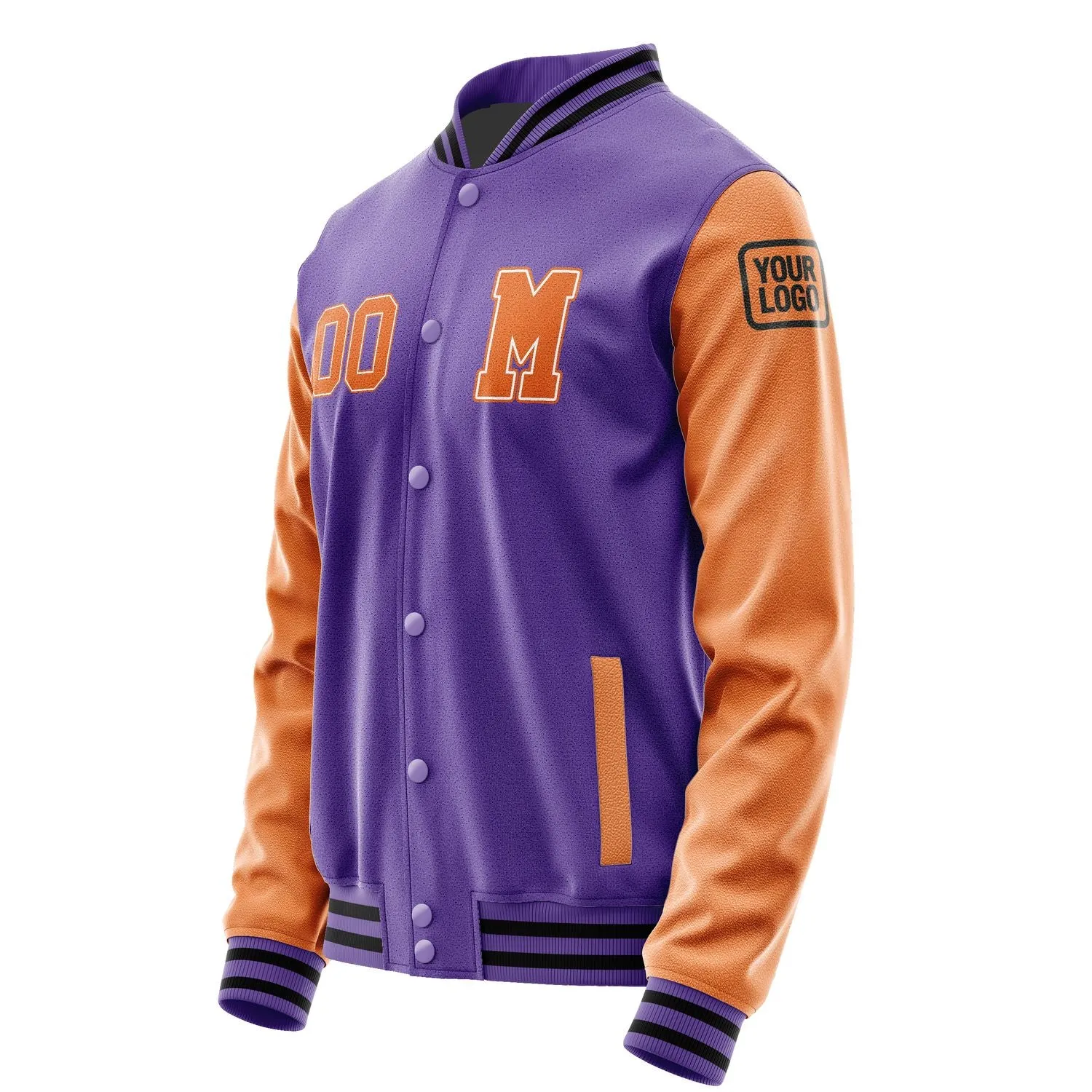 Custom Light Purple Orange Jacket sold by Tailorly product image thumbnail 2