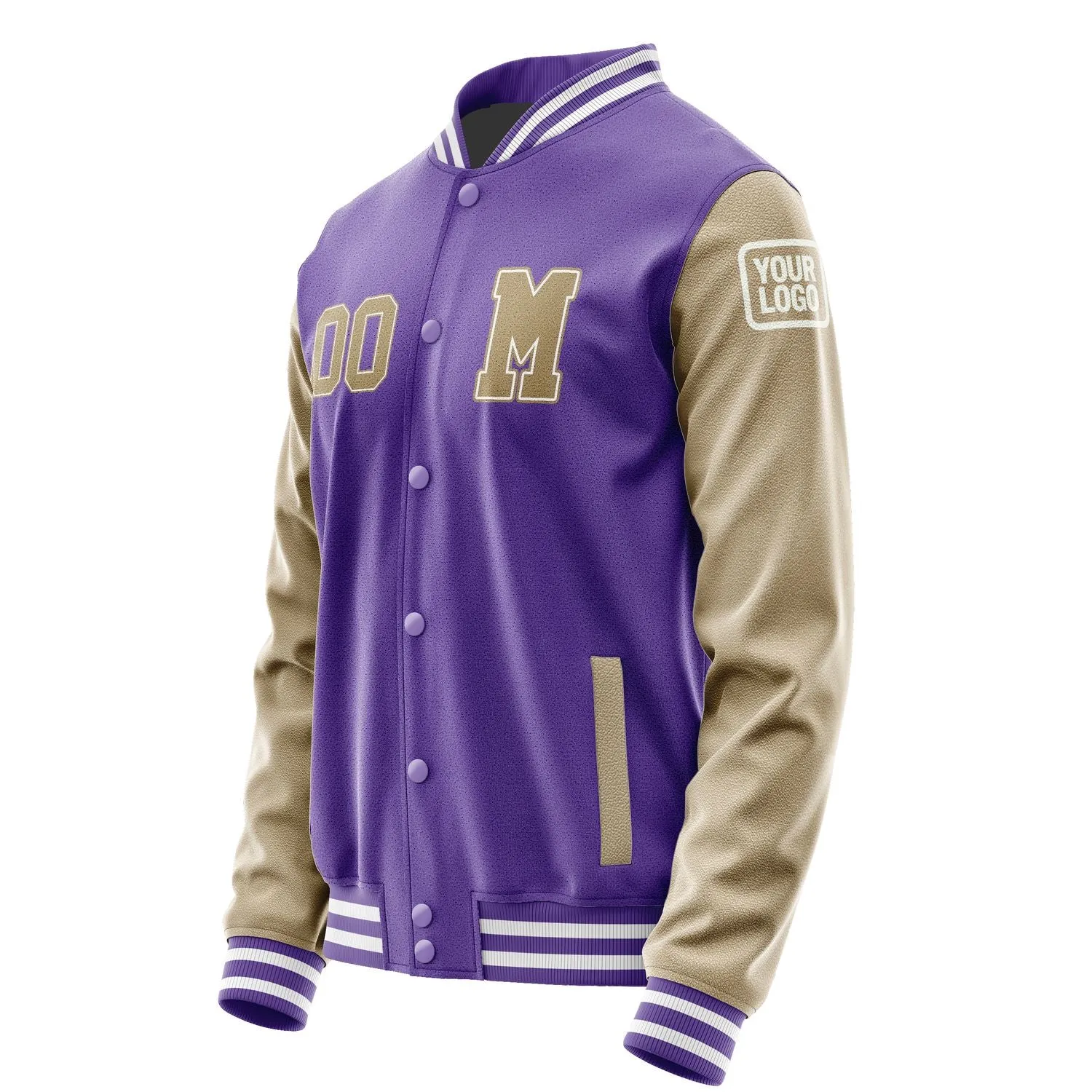 Custom Light Purple Light Khaki Jacket sold by Tailorly product image thumbnail 2