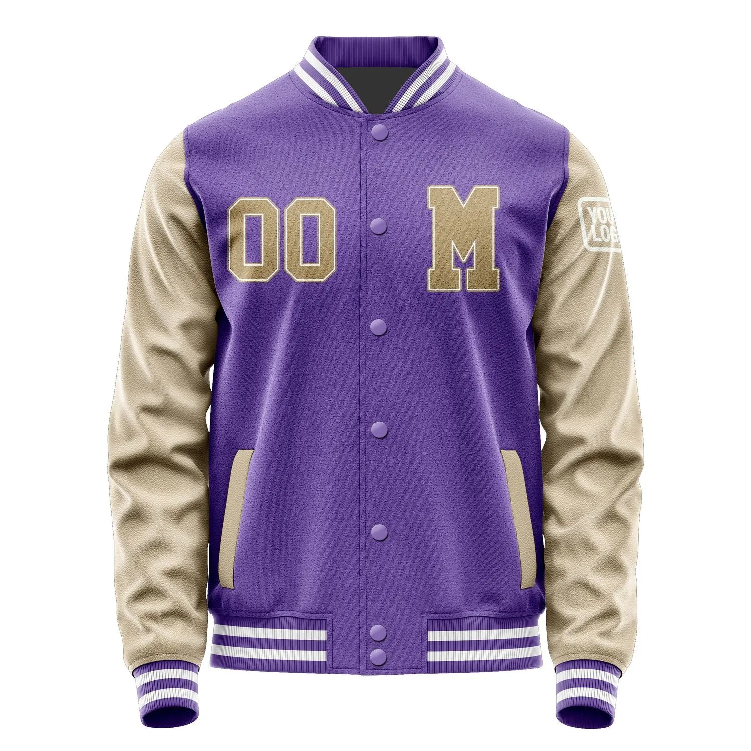 Custom Light Purple Light Khaki Jacket sold by Tailorly product image thumbnail 4