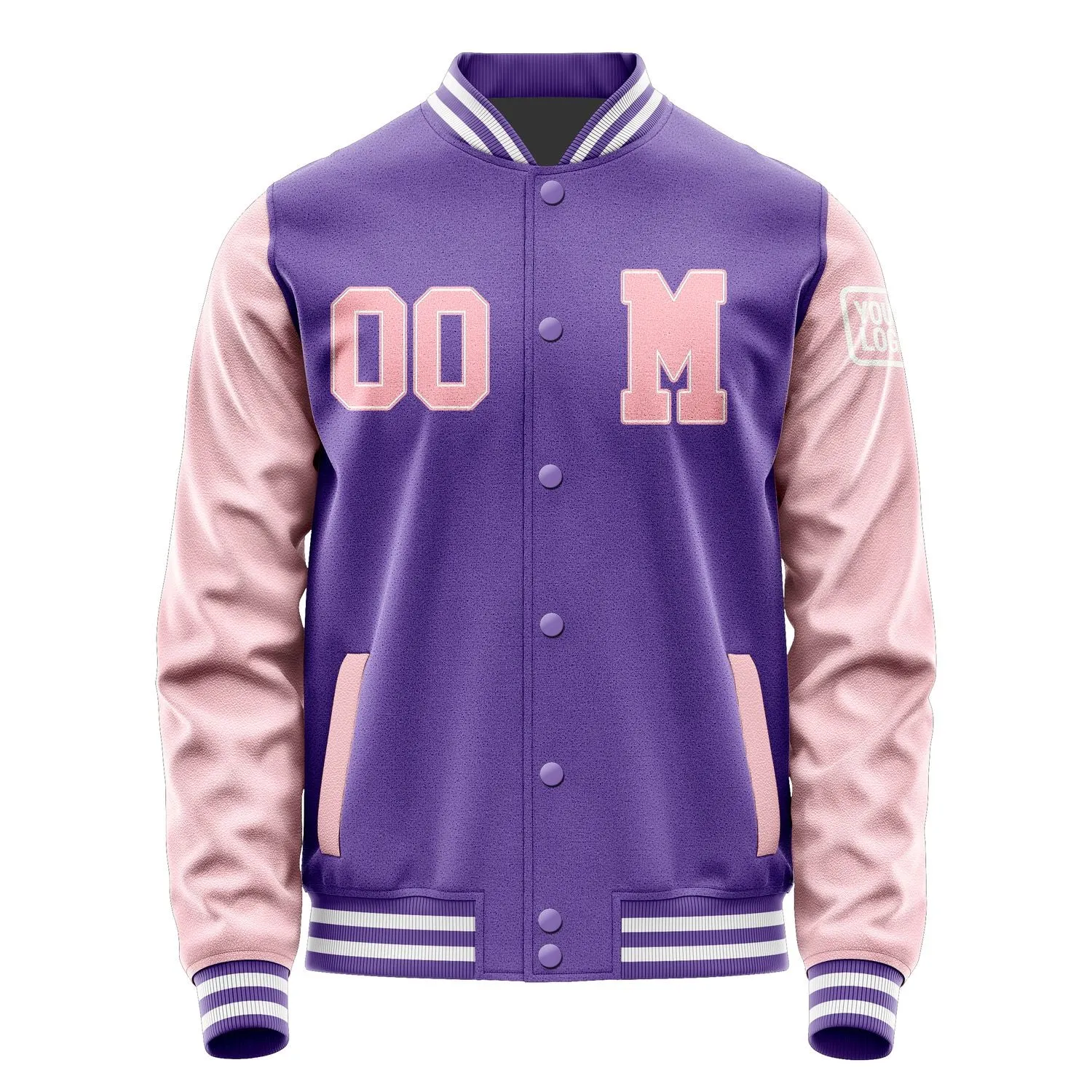 Custom Light Purple Light Pink Jacket sold by Tailorly product image thumbnail 4
