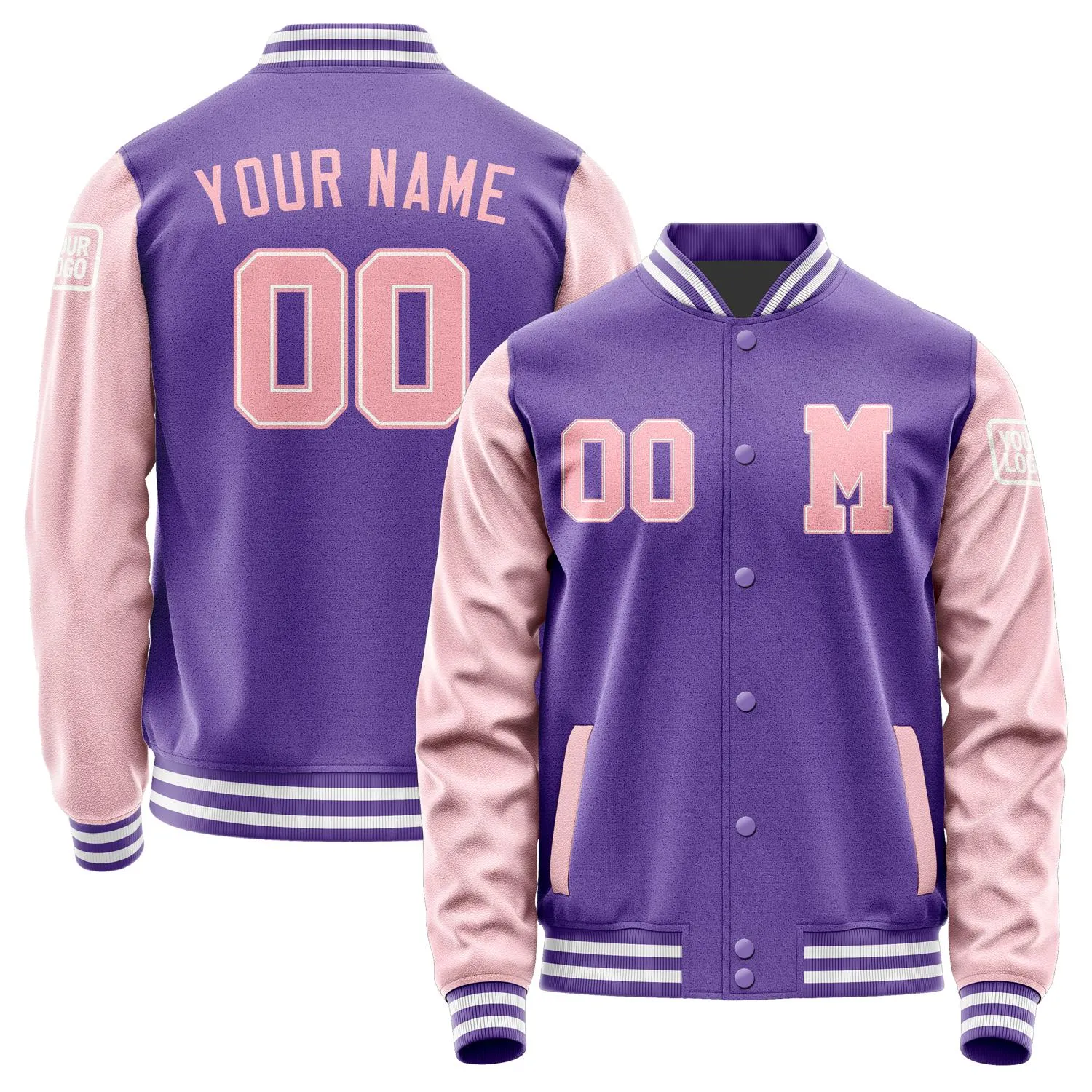 Custom Light Purple Light Pink Jacket sold by Tailorly
