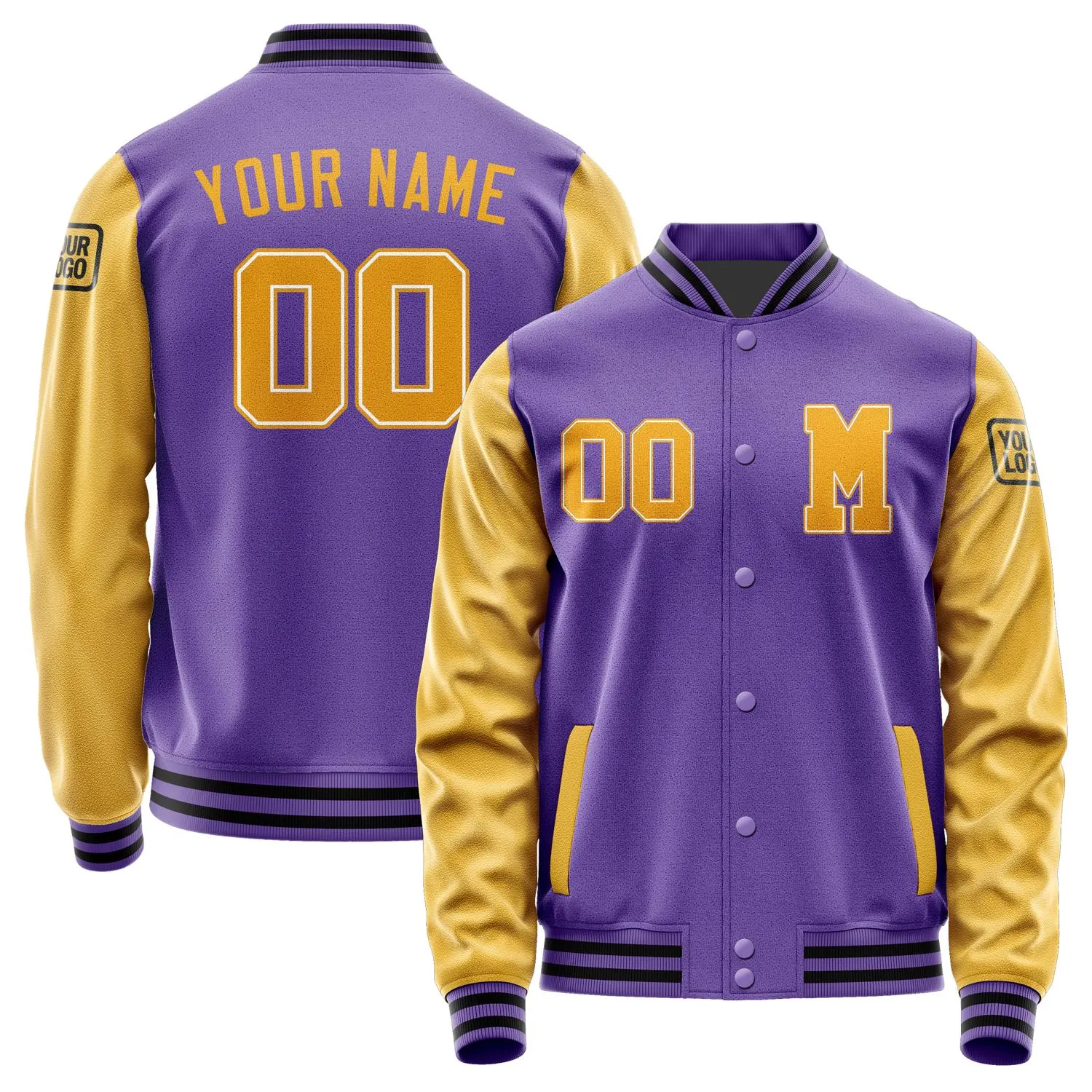Custom Light Purple Yellow Jacket sold by Tailorly