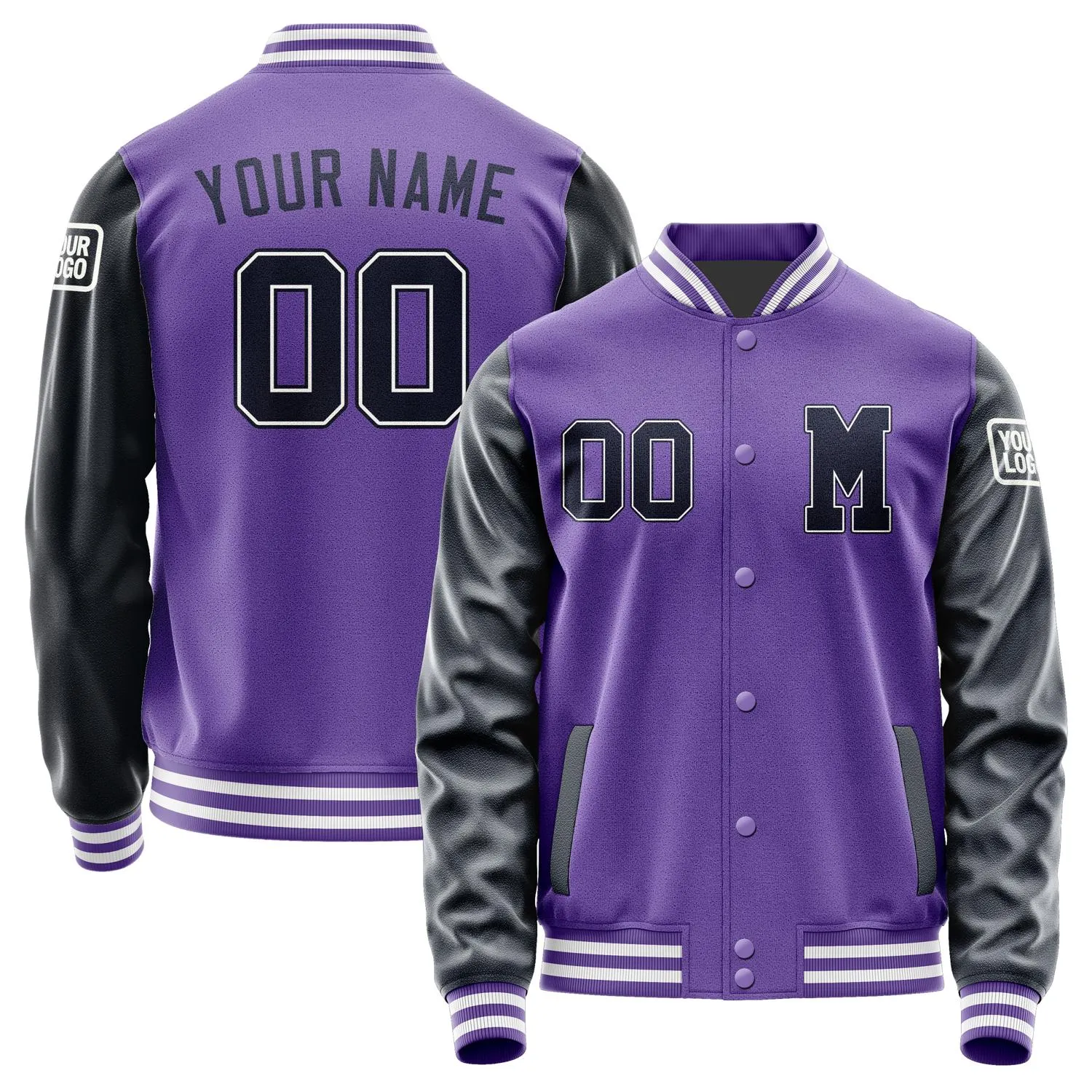 Custom Light Purple Navy Jacket sold by Tailorly