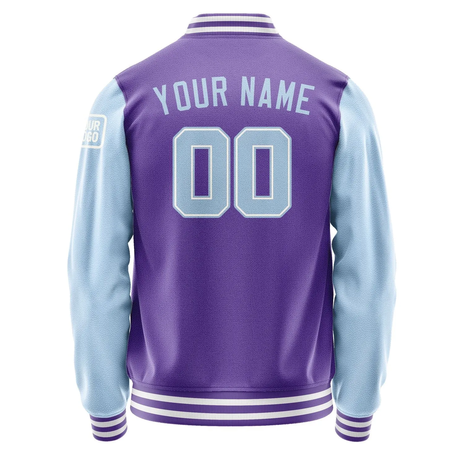 Custom Light Purple Light Blue Jacket sold by Tailorly product image thumbnail 3