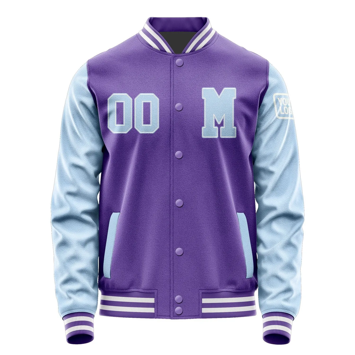 Custom Light Purple Light Blue Jacket sold by Tailorly product image thumbnail 4