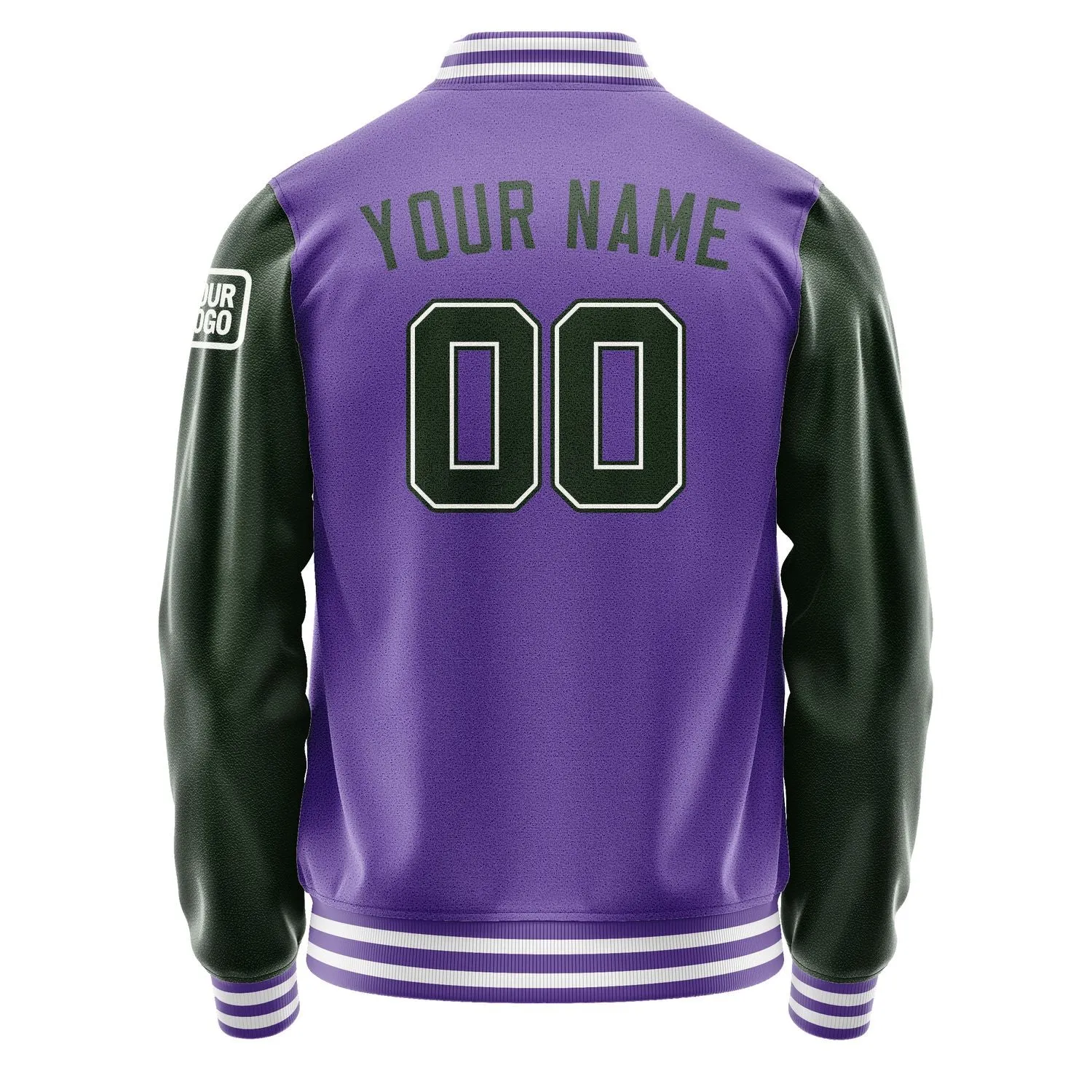 Custom Light Purple Dark Green Jacket sold by Tailorly product image thumbnail 3