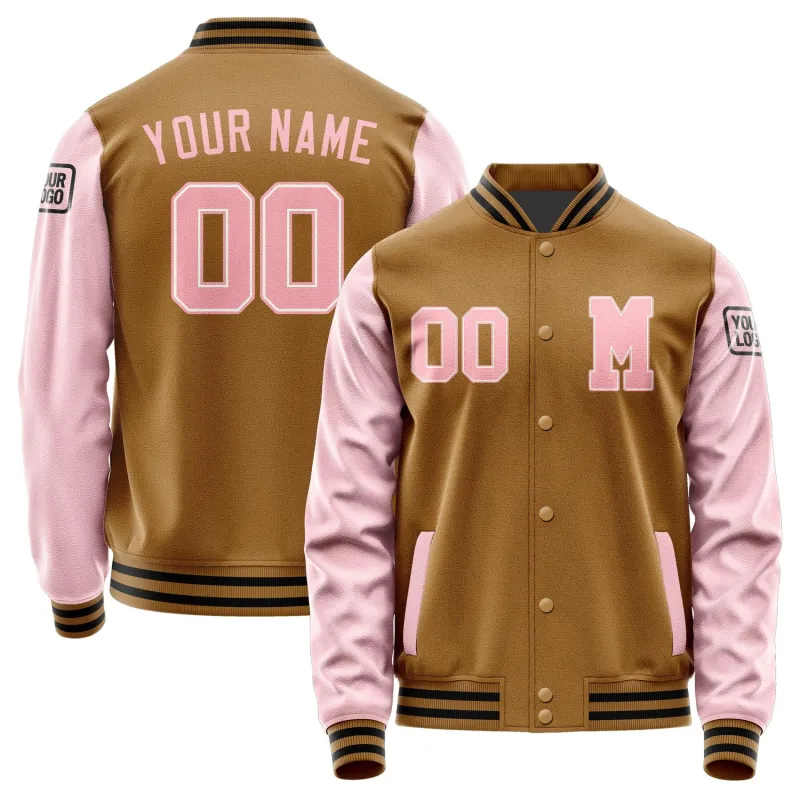 Custom Khaki Light Pink Jacket sold by Tailorly