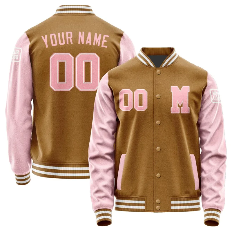 Custom Khaki Light Pink Jacket sold by Tailorly