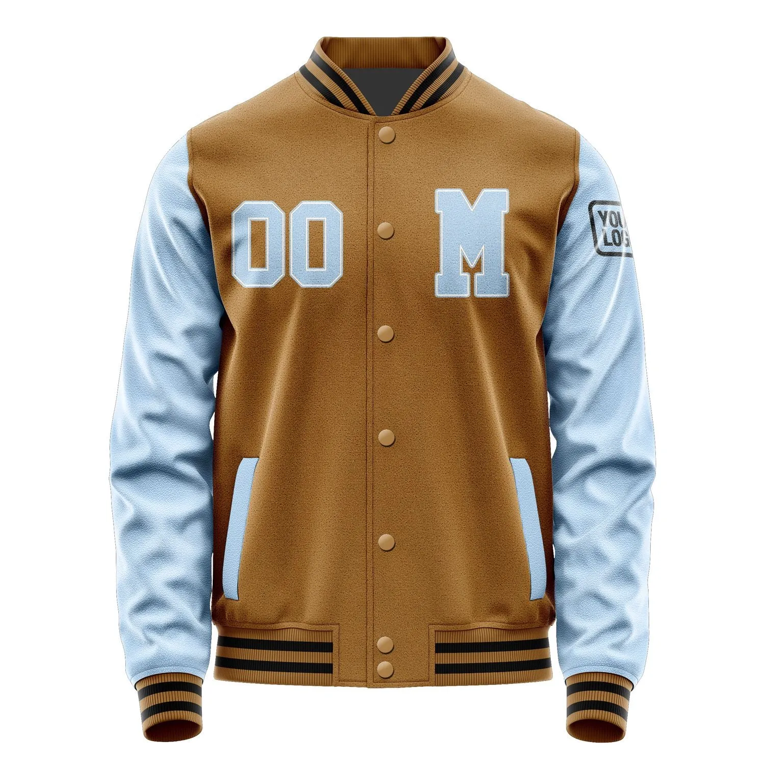 Custom Khaki Light Blue Jacket sold by Tailorly product image thumbnail 4