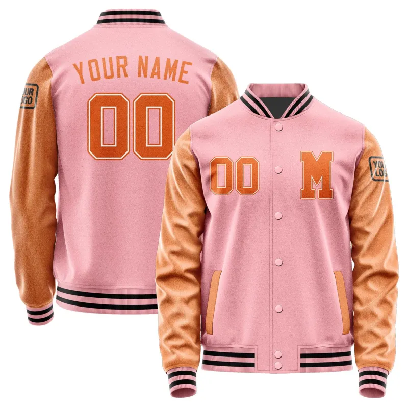 Custom Light Pink Orange Jacket sold by Tailorly