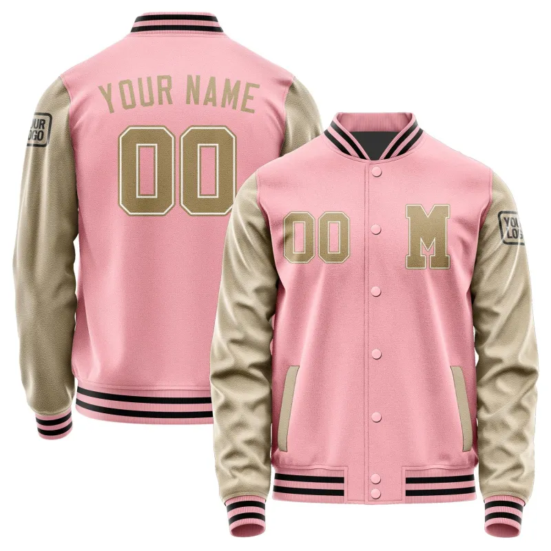 Custom Light Pink Light Khaki Jacket sold by Tailorly
