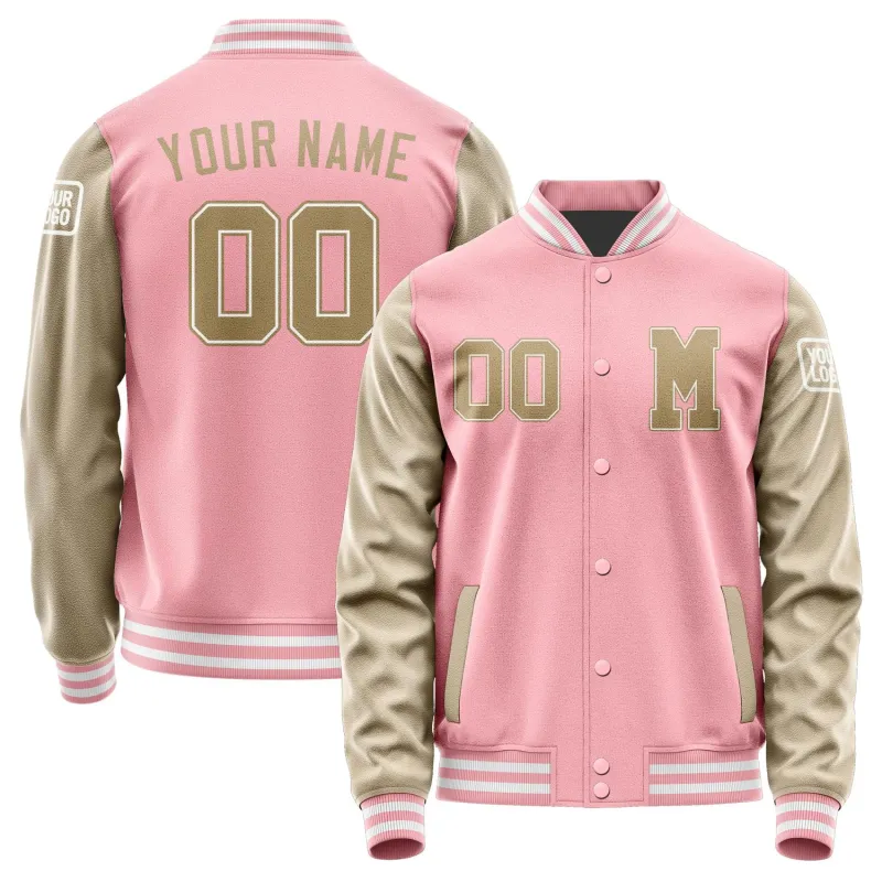 Custom Light Pink Light Khaki Jacket sold by Tailorly