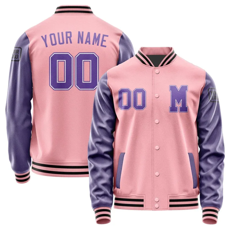 Custom Light Pink Light Purple Jacket sold by Tailorly