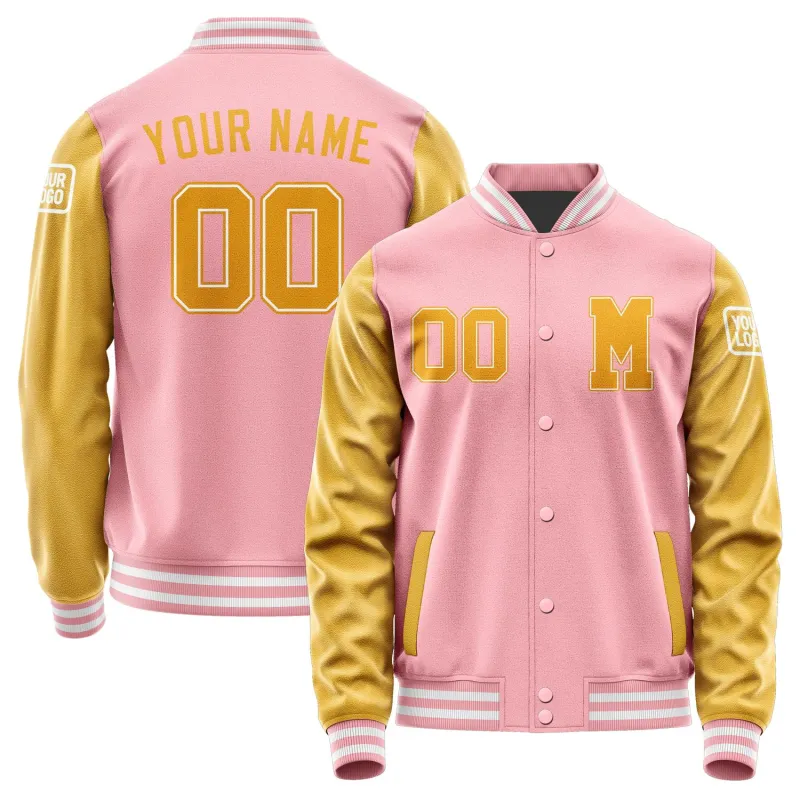 Custom Light Pink Yellow Jacket sold by Tailorly