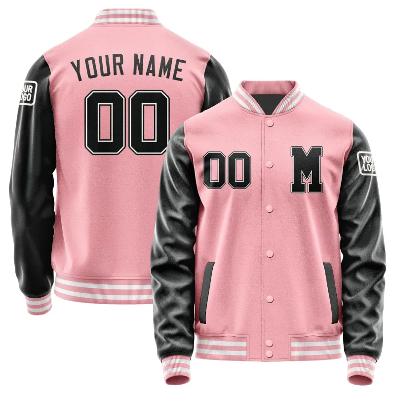 Custom Light Pink Black Jacket sold by Tailorly