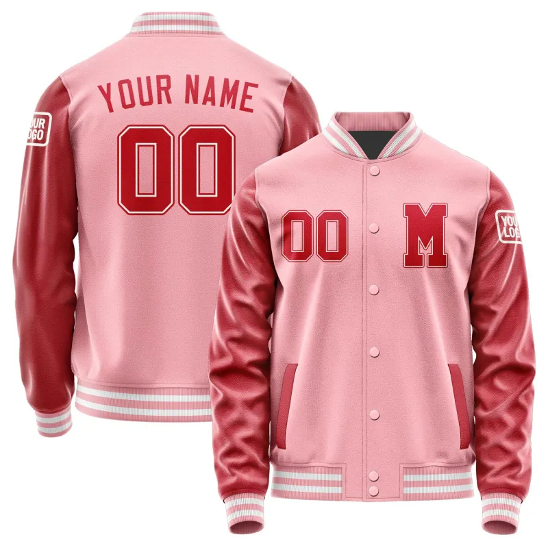 Custom Light Pink Red Jacket sold by Tailorly