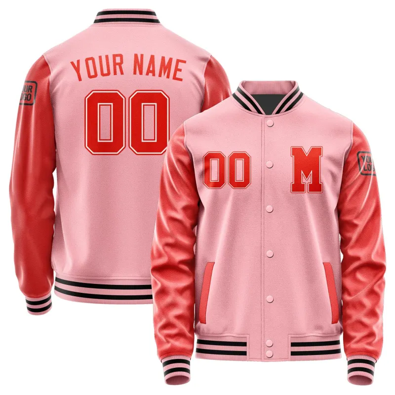 Custom Light Pink Orange Red Jacket sold by Tailorly