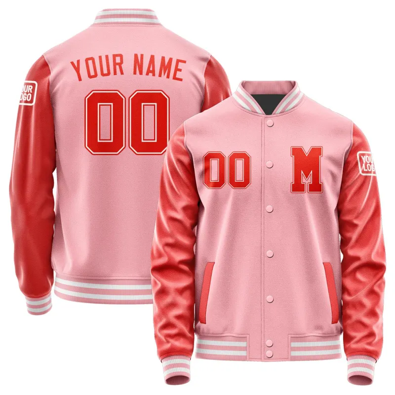 Custom Light Pink Orange Red Jacket sold by Tailorly