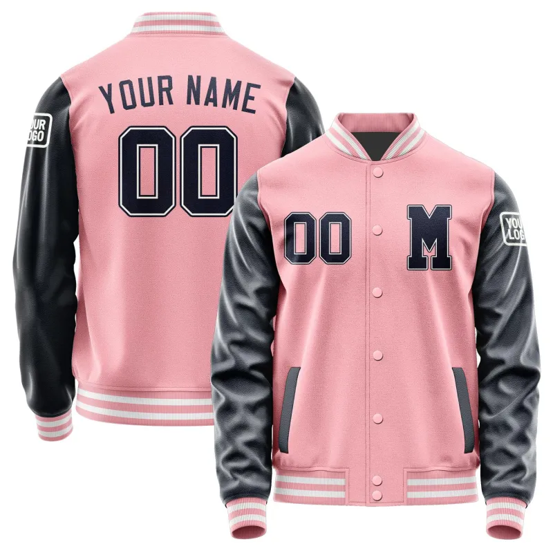Custom Light Pink Navy Jacket sold by Tailorly