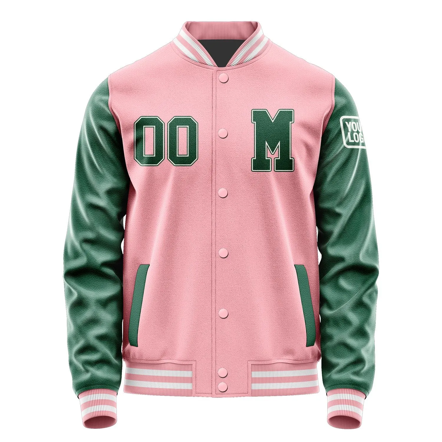 Custom Light Pink Green Jacket sold by Tailorly product image thumbnail 4