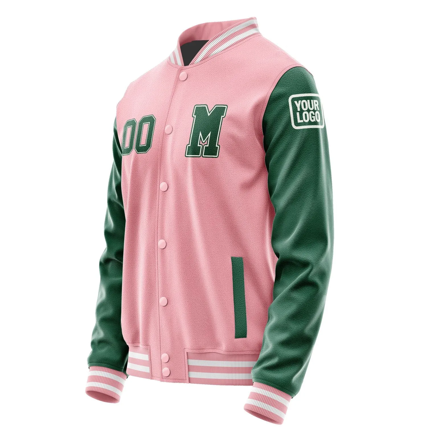 Custom Light Pink Green Jacket sold by Tailorly product image thumbnail 2