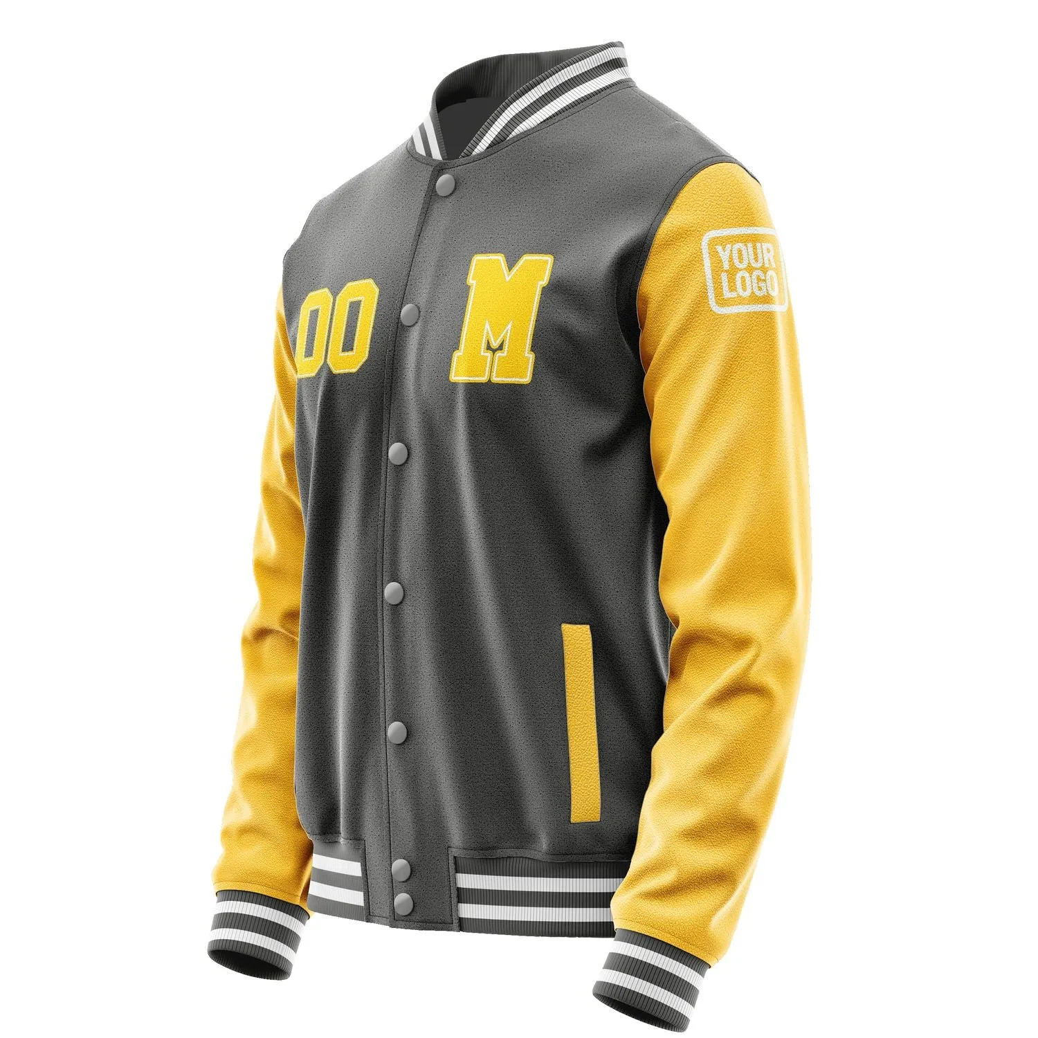Custom Dark Grey Gold Jacket sold by Tailorly product image thumbnail 2